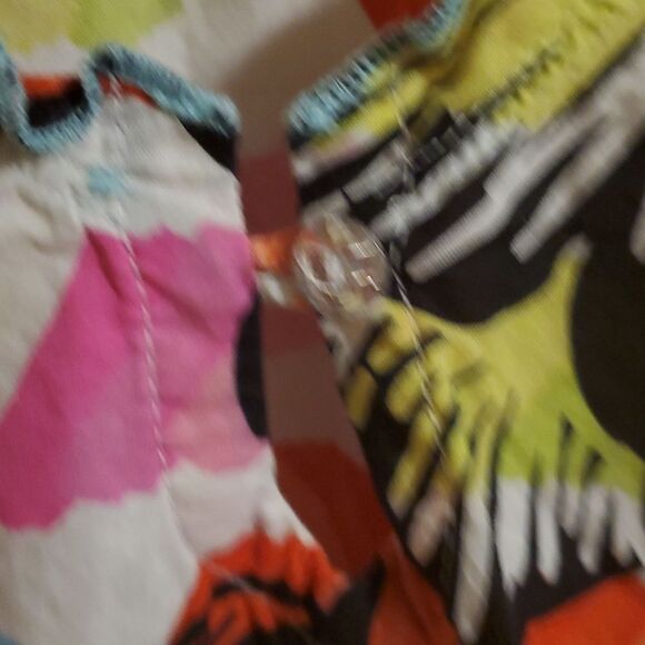 Koi M Bright Multicolored Floral Scrub Top .. - Picture 3 of 8